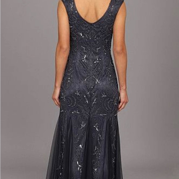 Adrianna Papell Charcoal floor length dress - Picture 4 of 5